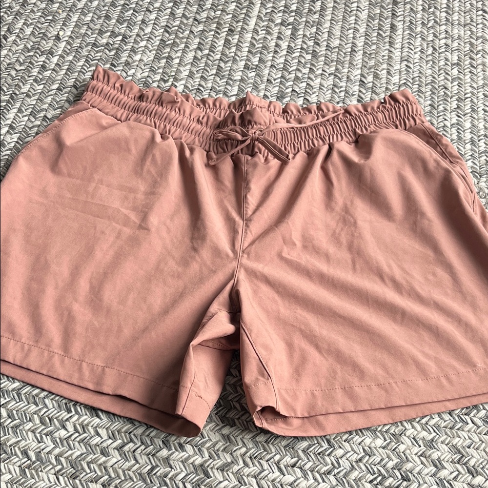 Women's Athletic Drawstring Shorts in Dusty Rose